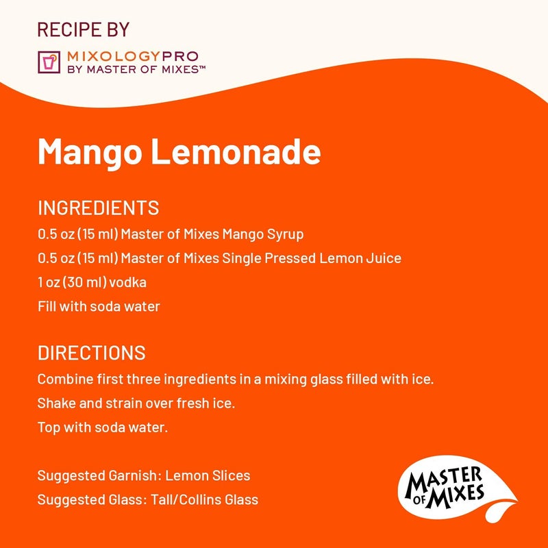 Master of Mixes Cocktail Essentials Infused Mango Syrup, 375 ML Bottle (12.7 Fl Oz) - Image 4